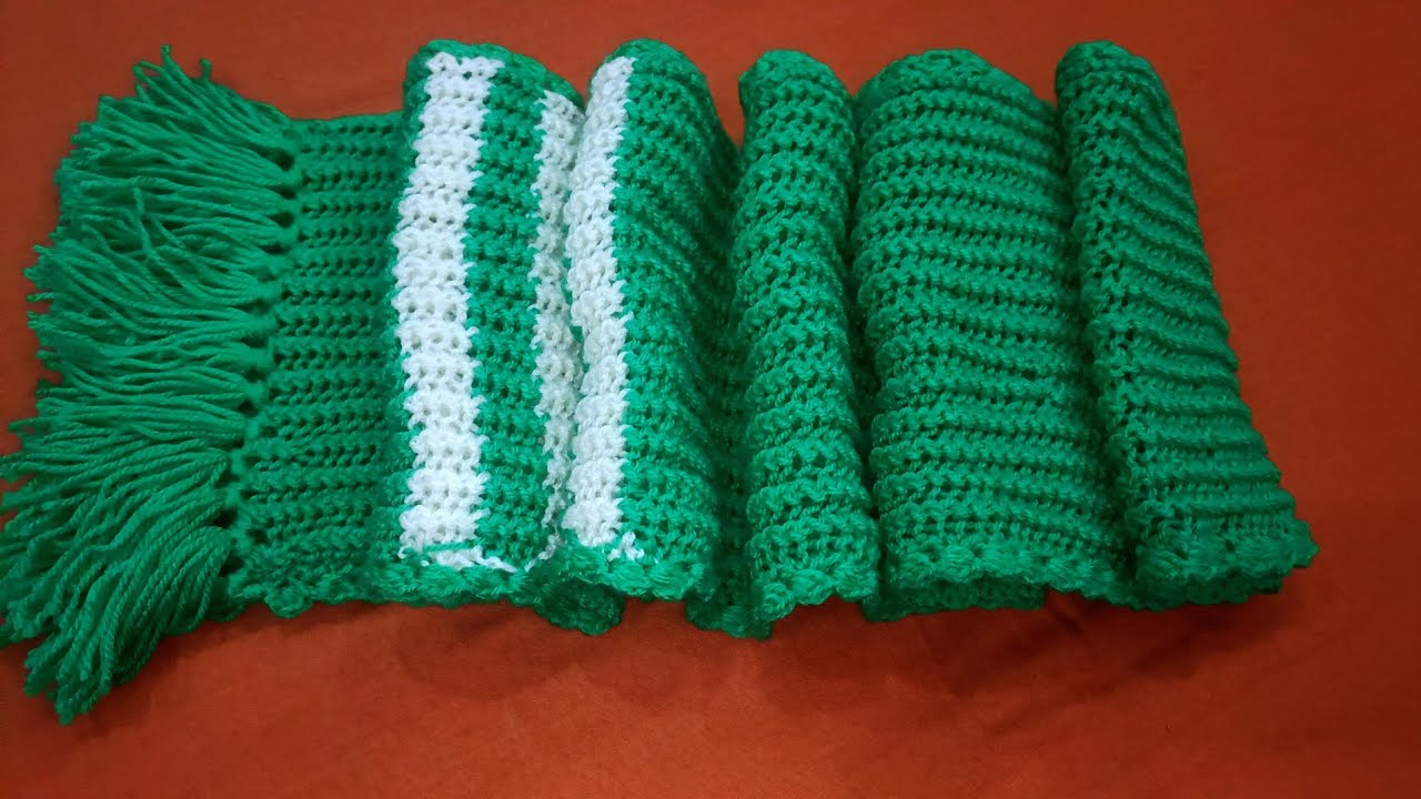 Muffler knitting design | woolen muffler knitting | मफलर कैसे बनाते हैं 