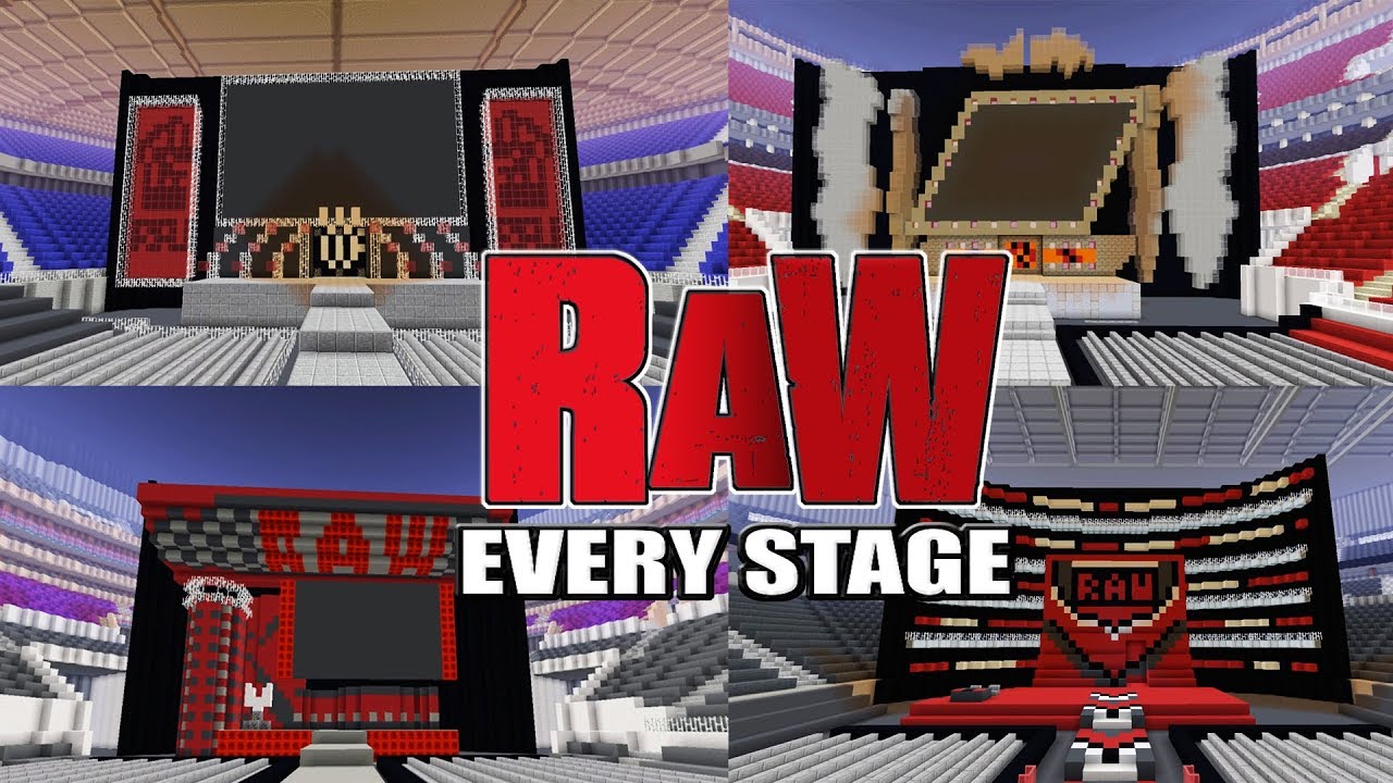 MINECRAFT EVERY MONDAY NIGHT RAW STAGE (1993-2019)