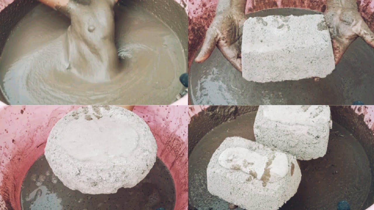My Favorite Gritty Sand Cement Shapes are Crumbling in Water 💦❤️