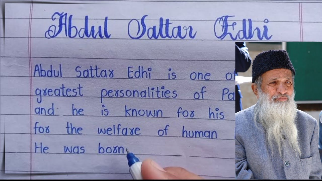 Abdul Sattar Edhi Essay in English | Paragraph about Abdul Sattar Edhi | Essay Writing