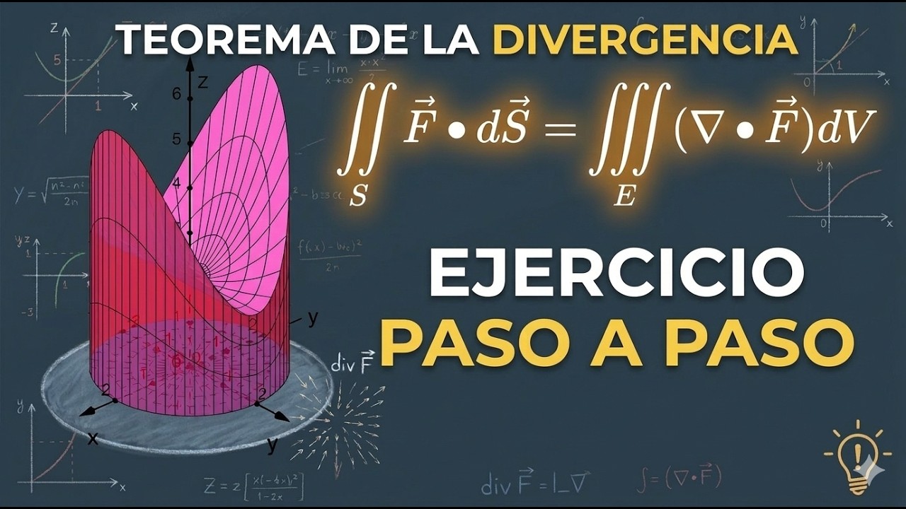 Integrales de superficie: teorema de la divergencia con superficies cilíndricas