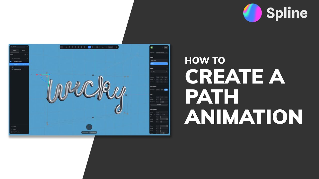 How to Create a Path Animation (Spline Tutorial)
