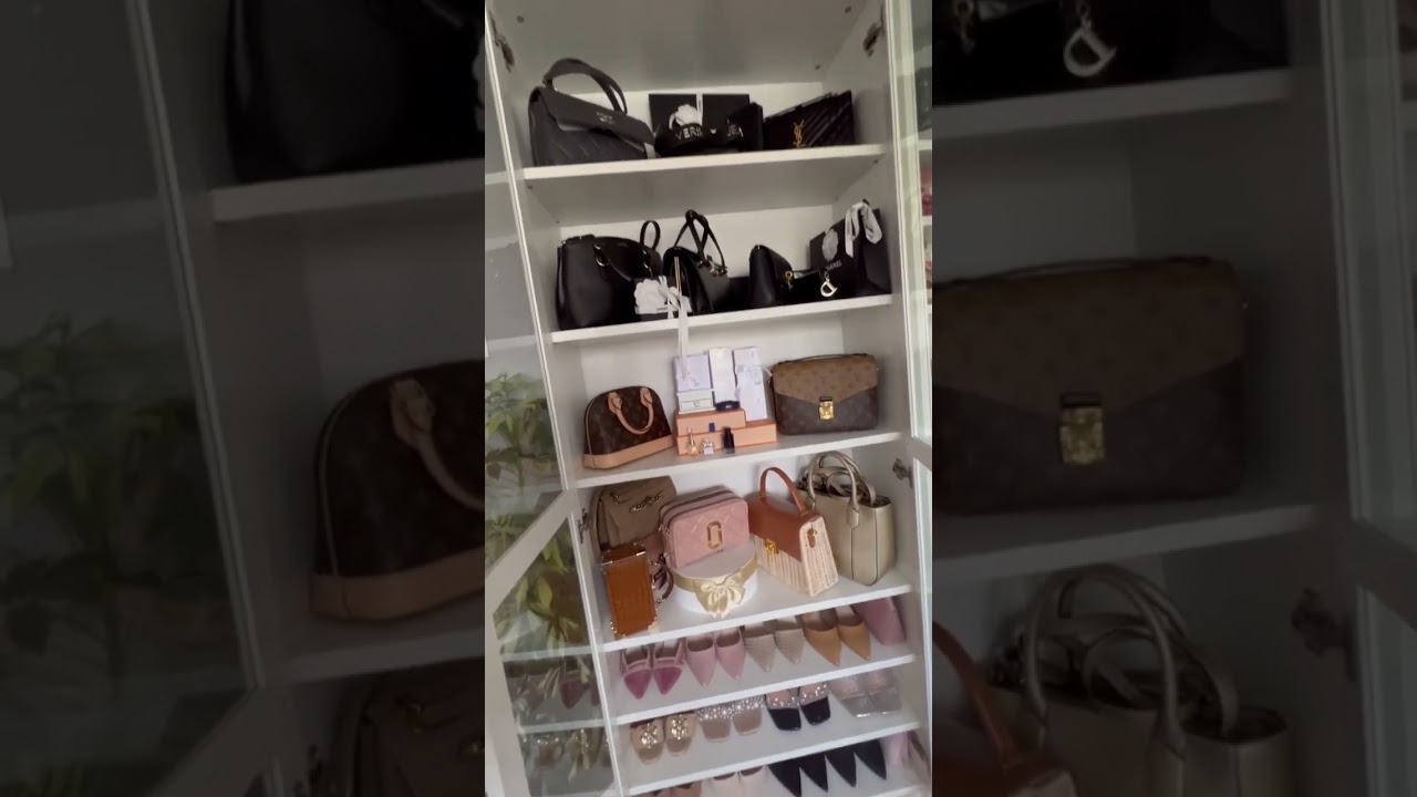 Closet tour - bags and shoes organisation and display