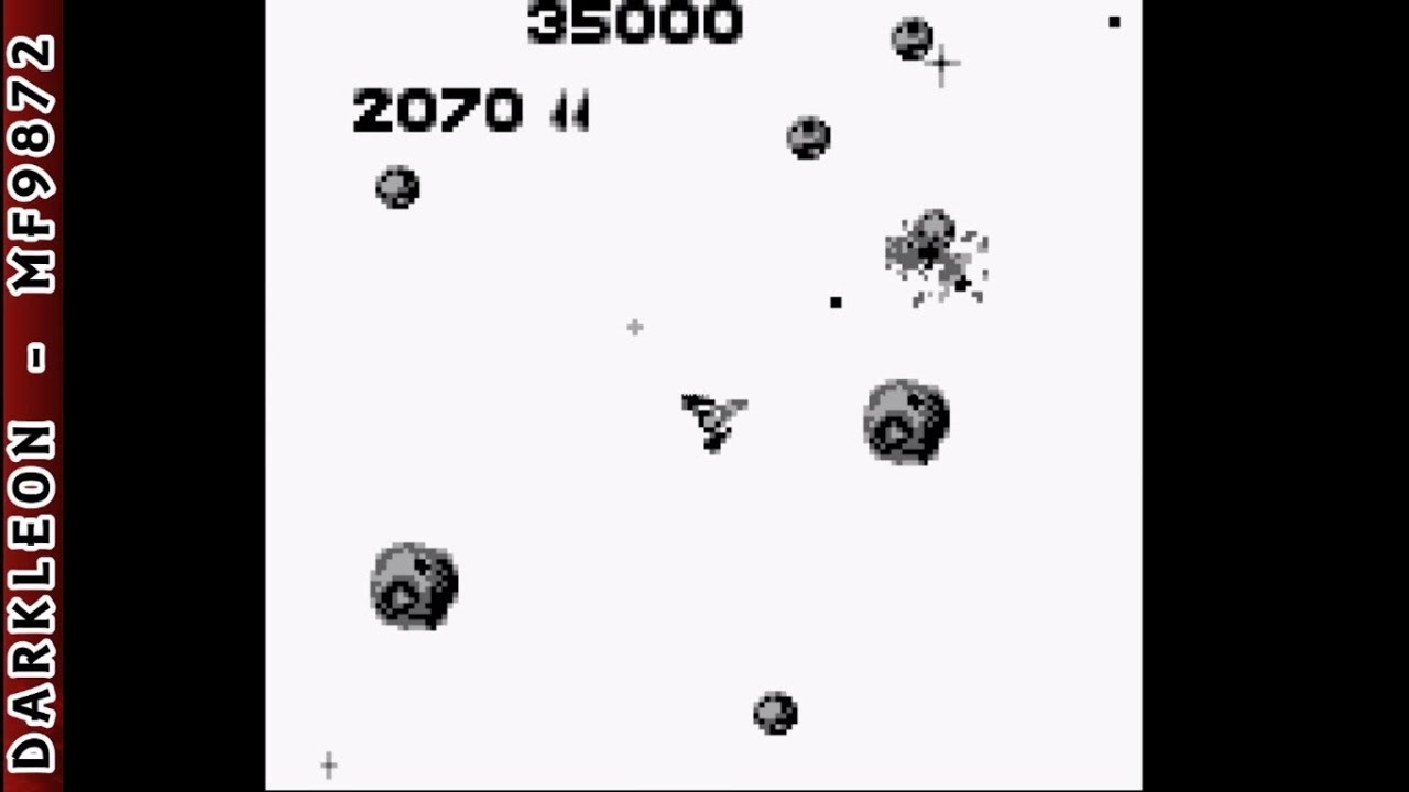 Game Boy - Arcade Classic No 1 - Asteroids © 1995 Nintendo - Gameplay