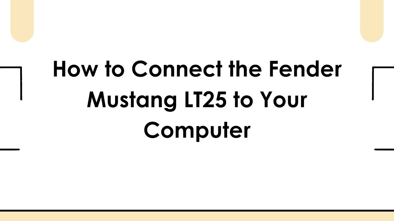 Как подключить Fender Mustang LT25 к компьютеру