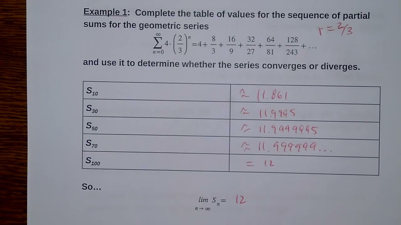 AP Calculus BC 9.2 Video 1 Intro to Series