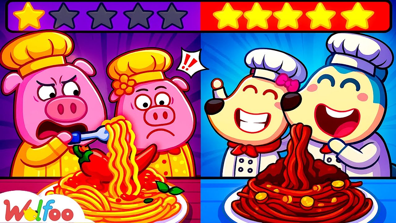 WOW! Wolfoo vs Piggy Cooking Challenge - Rich vs Broke Noodle | Cool Kitchen Tricks | Wolfoo Family