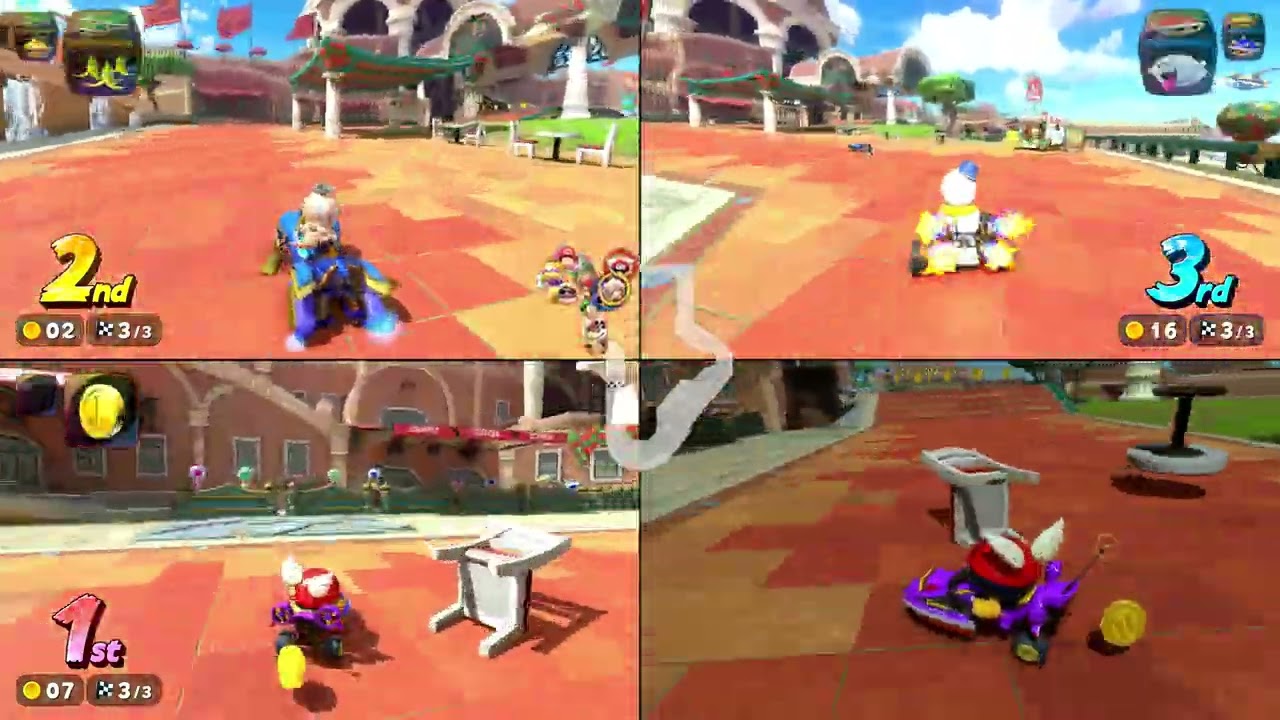 Mario Kart World - Banana Cup 3 player! 50cc Grand Prix. Does Mum win?!