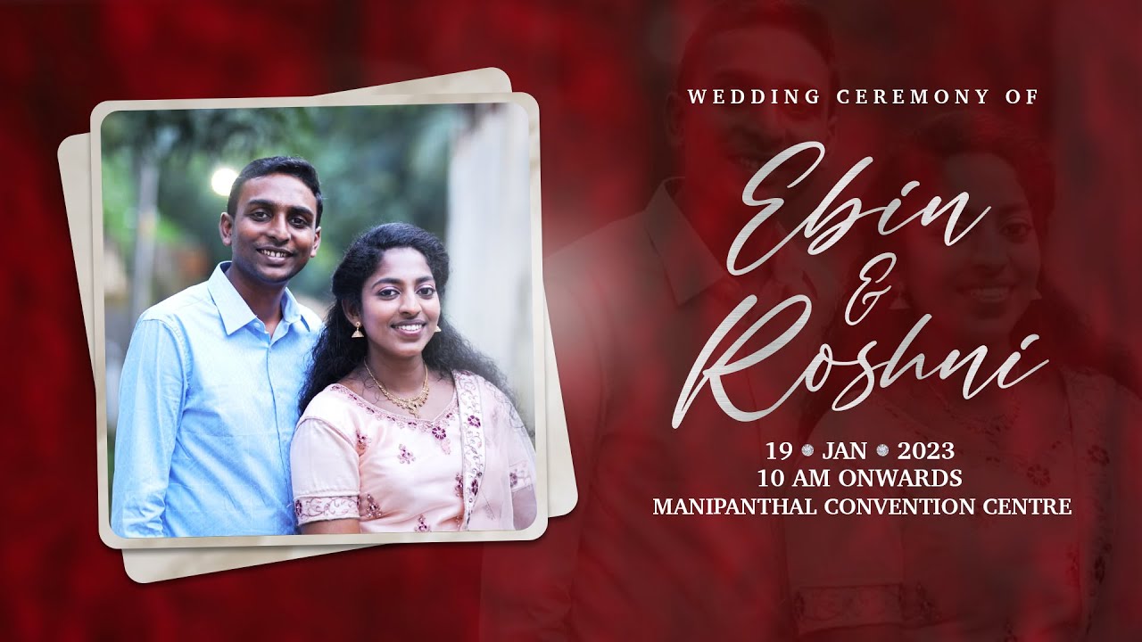 🔴🅻🅸🆅🅴 || Ebin S Wilson & Roshni | WEDDING CEREMONY | KERALA PENTECOSTAL WEDDING