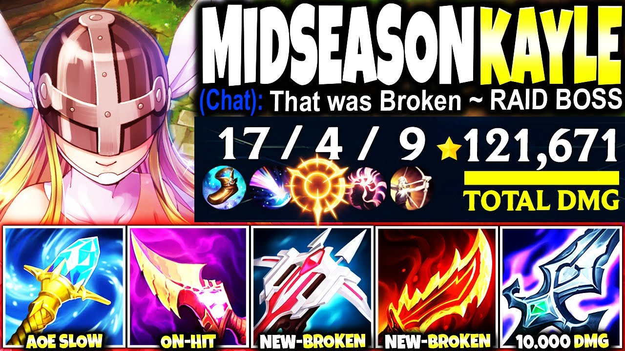 This New Midseason KAYLE ON-HIT BUILD made me RAID BOSS ~ 3shot & 120k+ Dmg ⚡ LoL Kayle s13 Gameplay