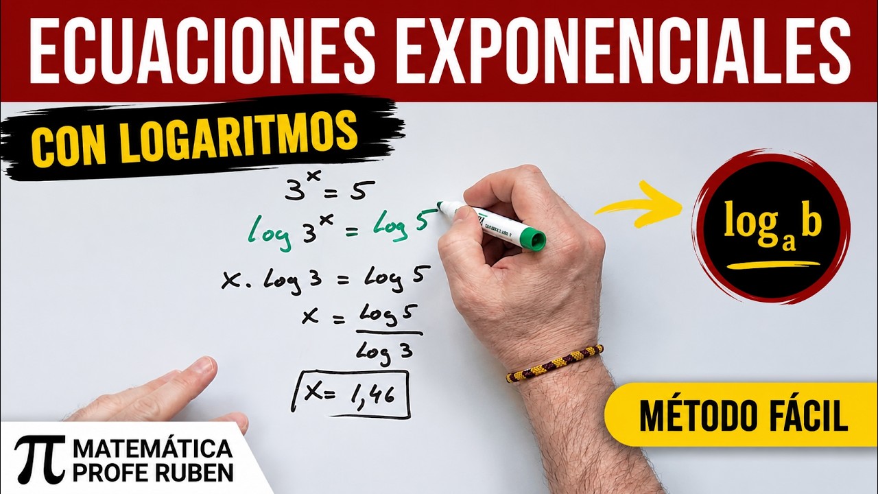 Cómo resolver Ecuaciones Exponenciales utilizando Logaritmos