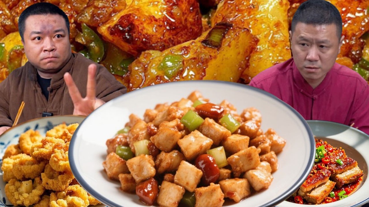 Three people with their own agendas play a blind box eating challenge in the countryside#food