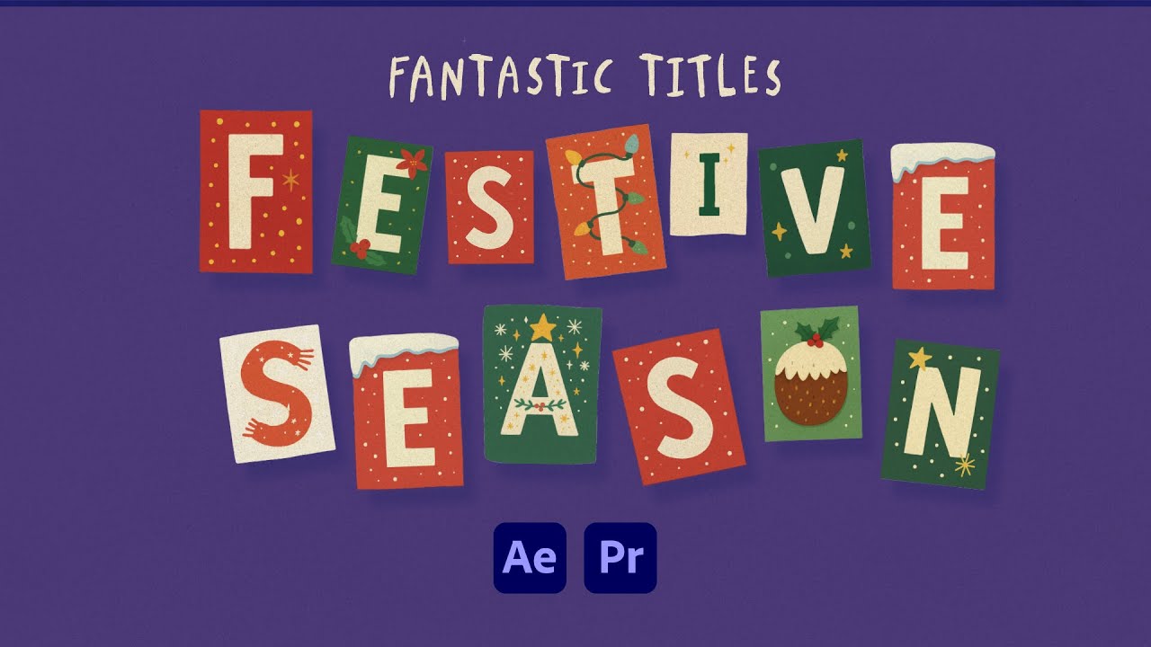 Festive Season &ndash; Christmas Title Animation Template (After Effects & Premiere Pro)