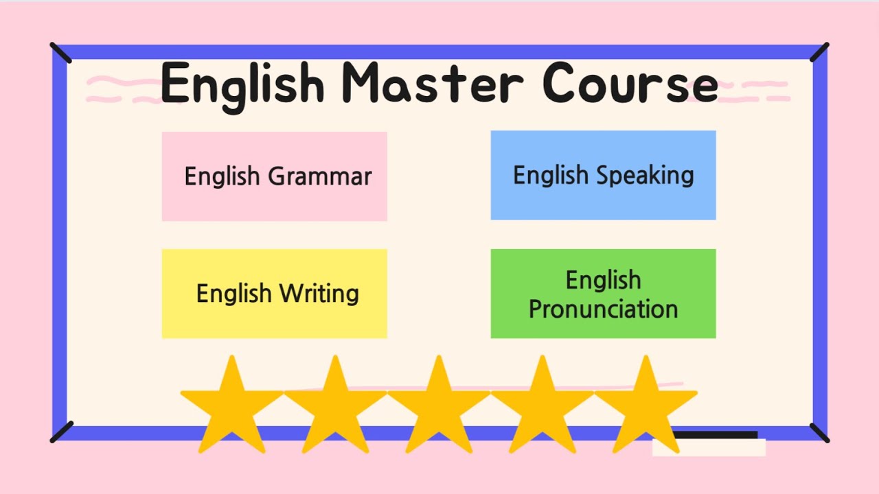 The English Master Course: English Grammar, English Speaking,  Pronunciation, Punctuation, Writing.