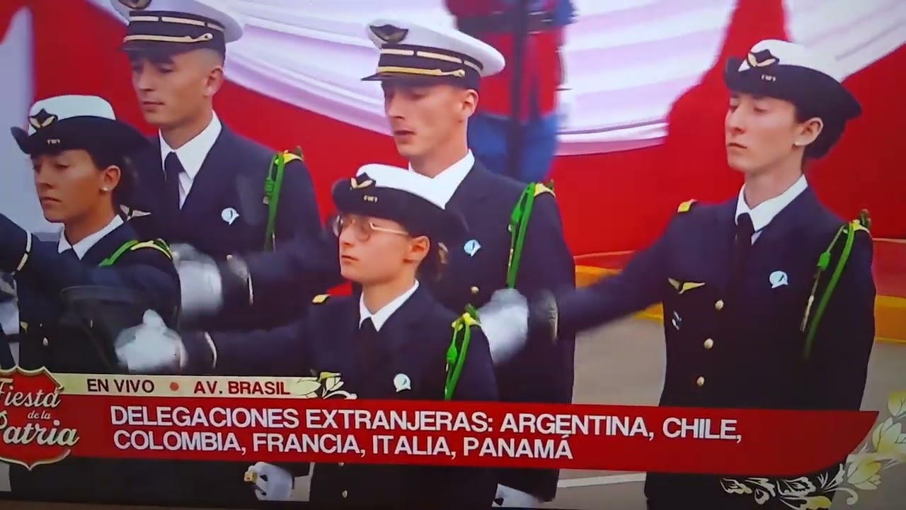 Delegaciones extranjeras se unen al festejo del Aniversario de Perú 204° años de Independencia. 