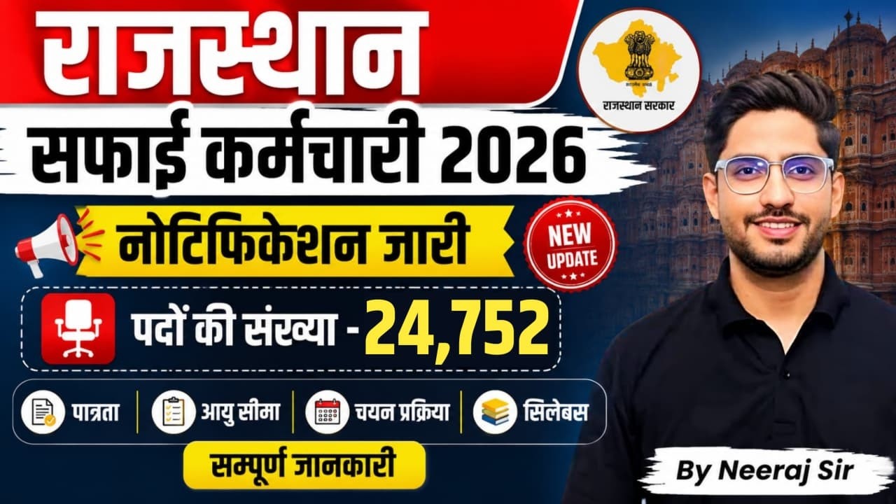 Rajasthan Safai Karamchari Bharti 2026 | सफाई कर्मचारी भर्ती 2026 | Eligibility, Age Limit, Syllabus