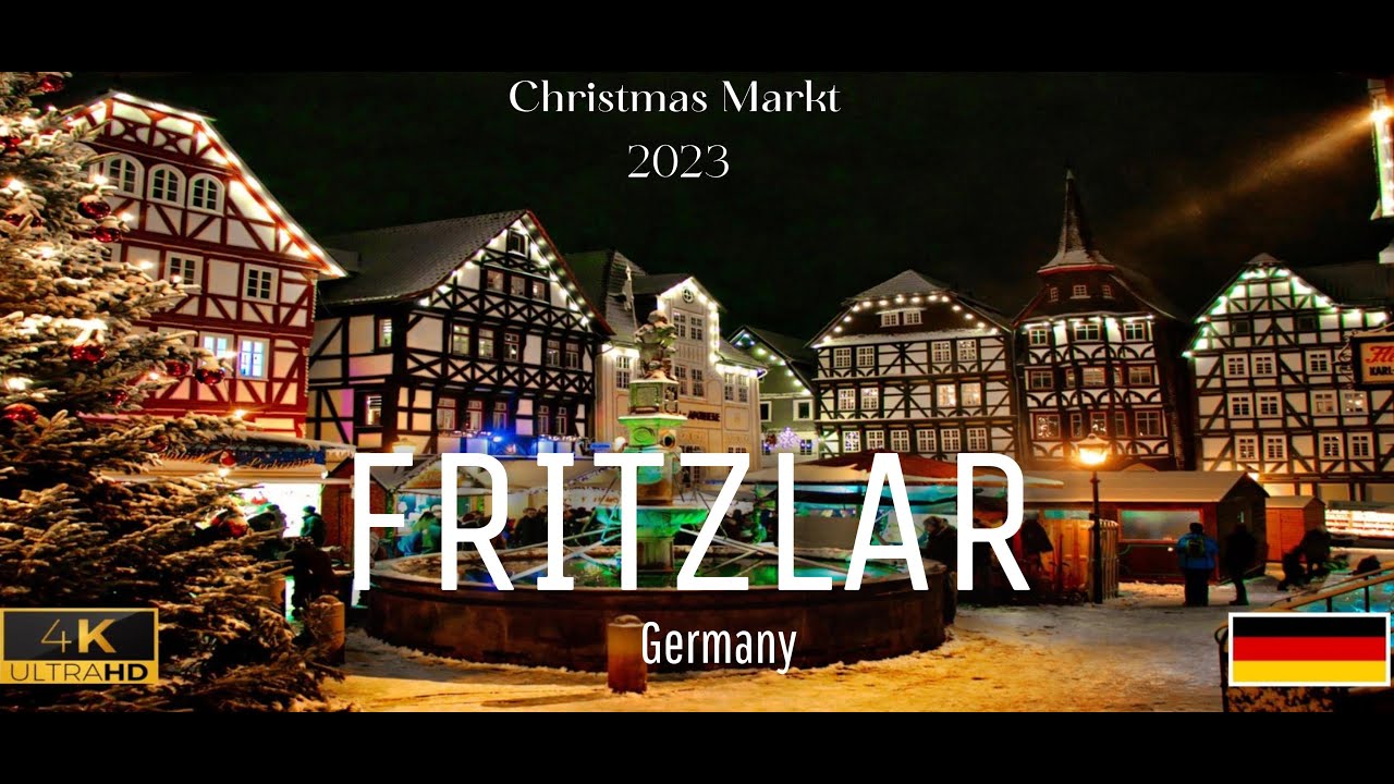Magical Christmas in Fritzlar, Germany 🇩🇪 2023 4k Walking Tour