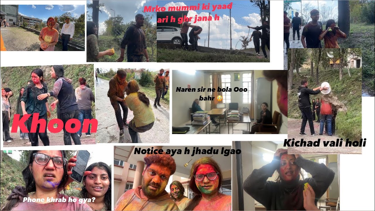 Holi Memories in college 😁 kya kya ni hogya😳 #college #collegelife #medicos #fun #friends #maza