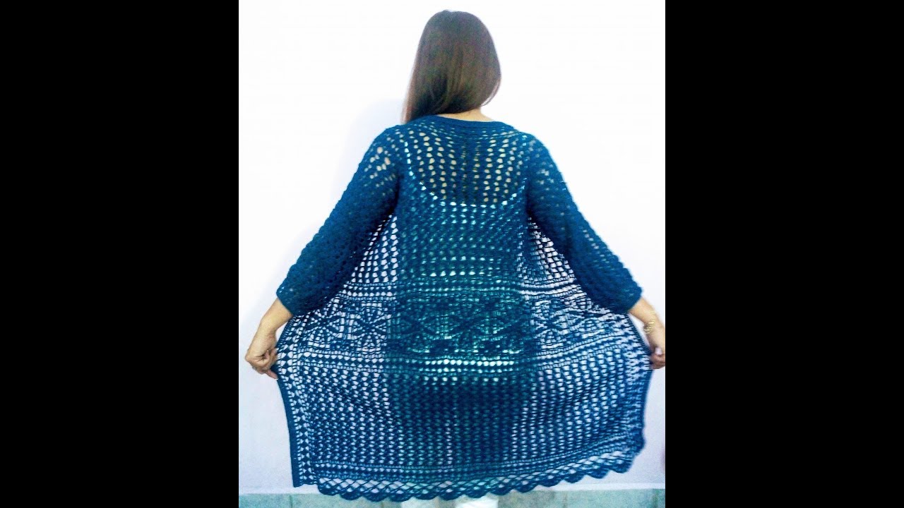 cardigan Griselda 1a parte facil y rapido crocheteando con la comadre