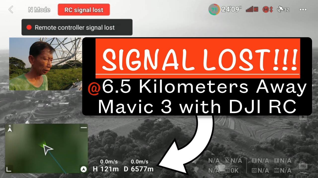 LOST SIGNAL DJI Mavic 3 Drone with DJI RC Controller 6.5 KMs Away…