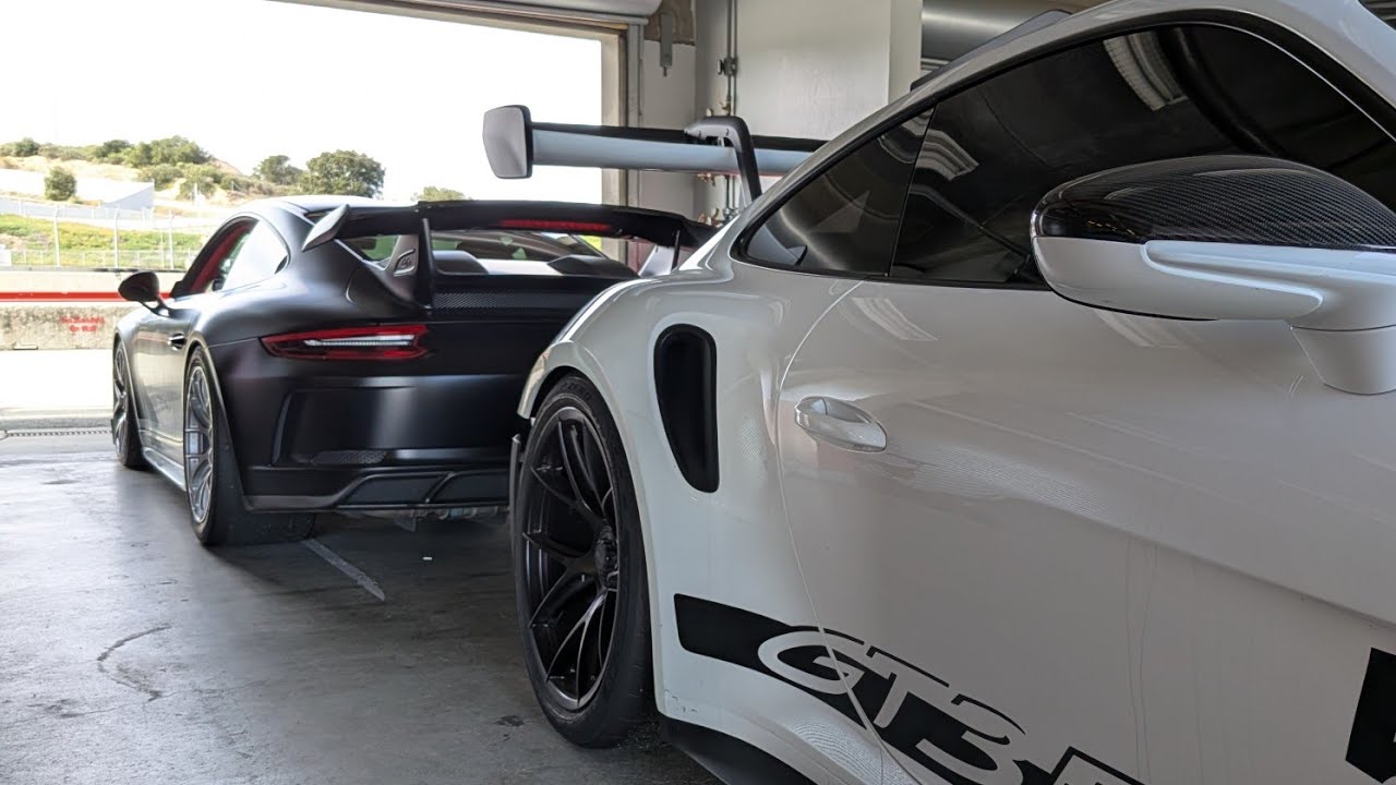 A stock aero 991.2 GT3 can still keep up with fancy aero 992 GT3RS at Laguna Seca Raceway 1:30:9