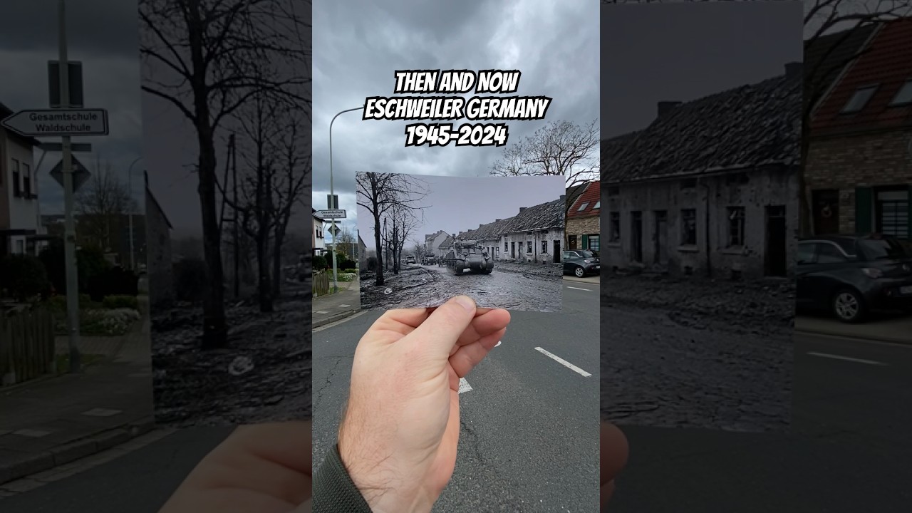Then and Now | Eschweiler | 1945-2024 #street #house #germany #eschweiler #usa #thenandnow #history