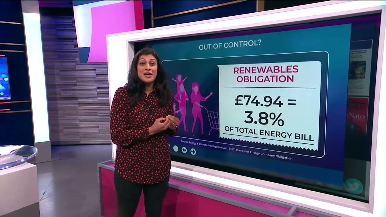 How much do 'Green' levies make up on energy bills? Peston, ITV 19 May