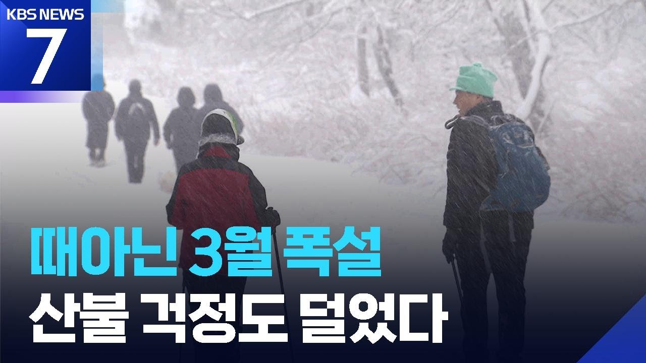 3월 폭설에 눈길 산행 북적…“산불 걱정 덜어” / KBS  2026.03.03.