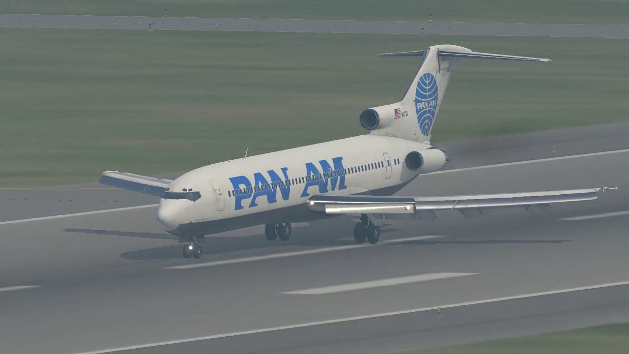 X-Plane 11 - FlyJSim 727-200 - KSFO Landing - Tower View