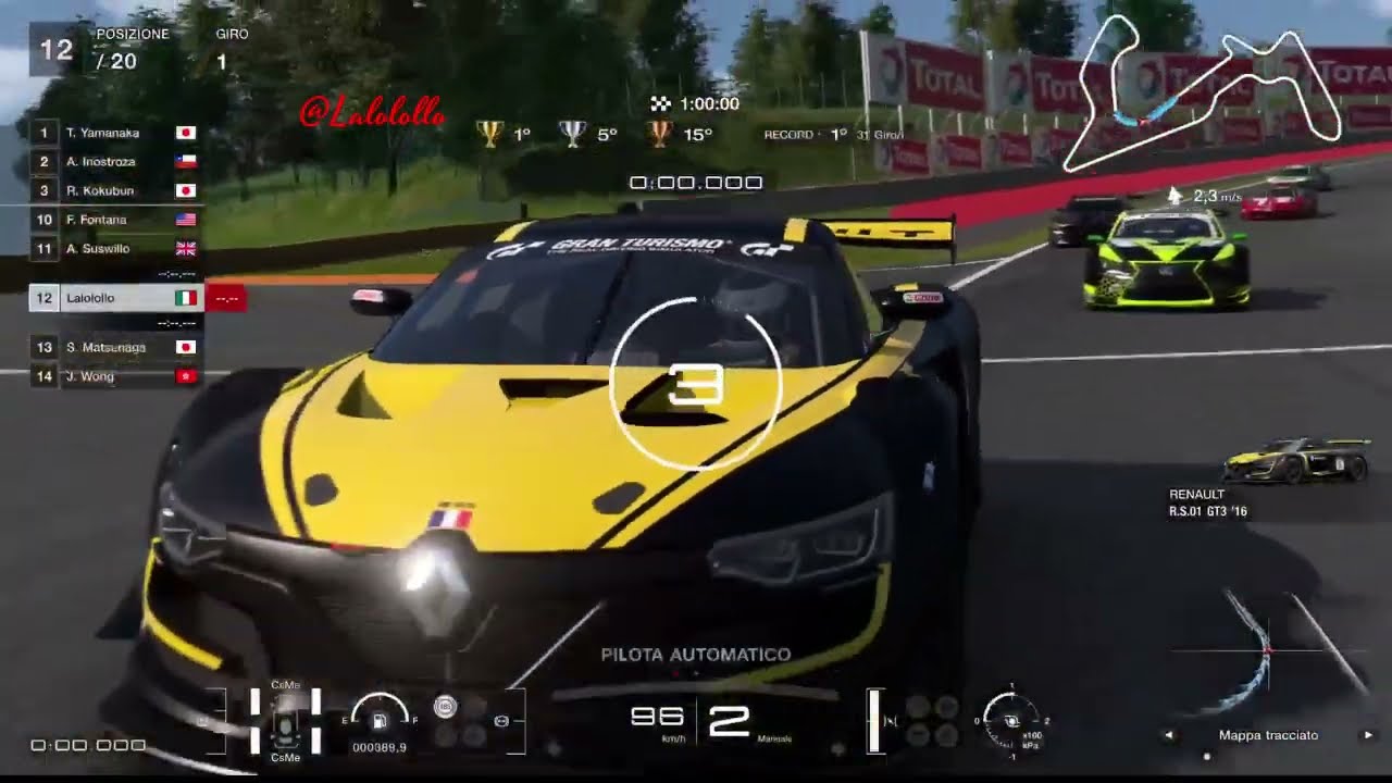 GT7 Commedia Umana Missione Lago Maggiore Renault GT3 PATCH 1.47