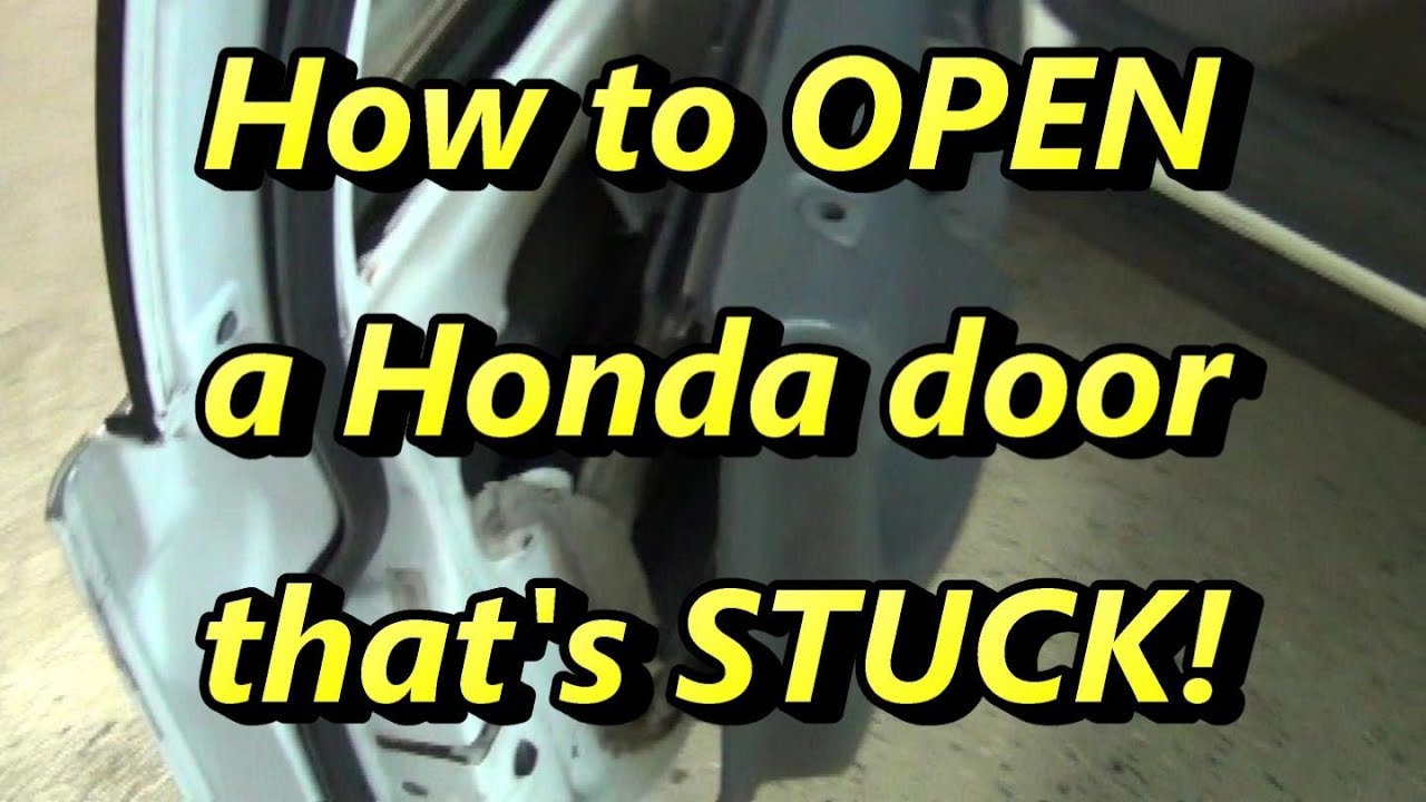 Как открыть заклинившую дверь Honda! Простой способ.