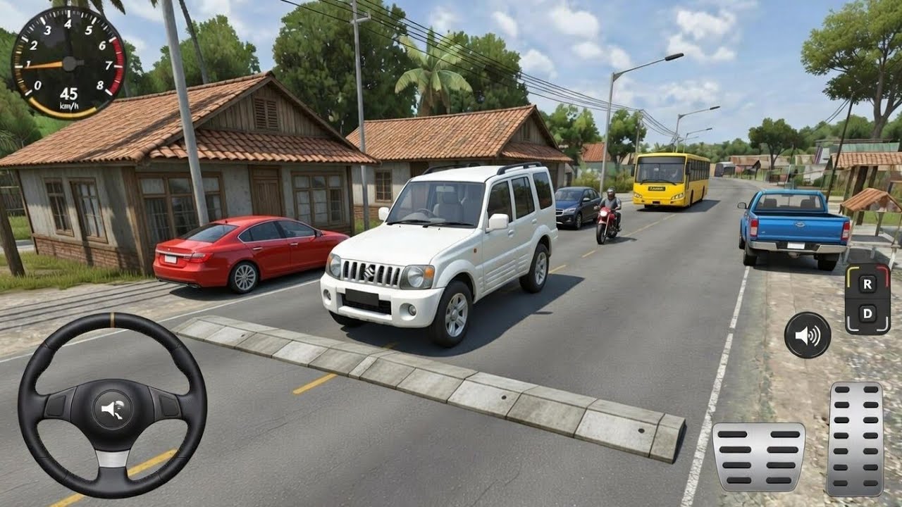 Mahindra Scorpio CAR 🚗 | Village Route Speed Breaker Map 😱 | Bus Simulator Indonesia Gameplay 