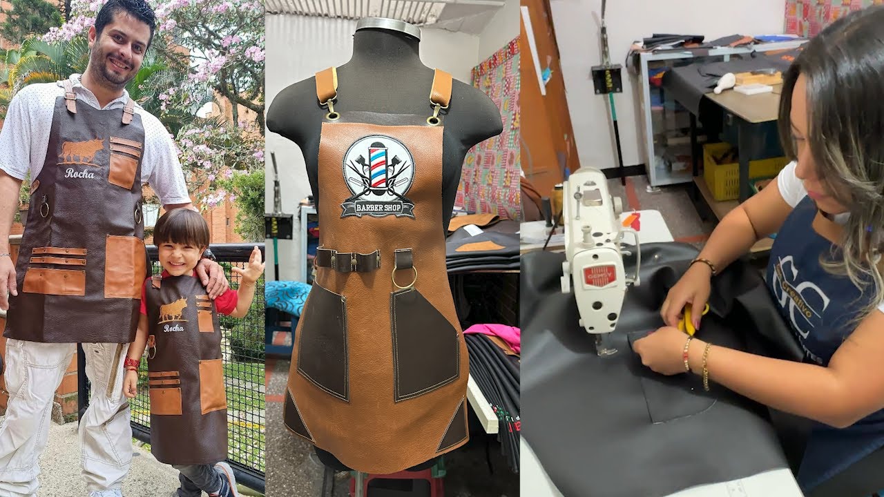HERMOSOS DELANTALES EN CUERO ✅
