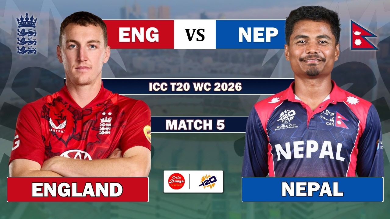 🔴LIVE: England vs Nepal, 5th T20 | Live Cricket match Today • ENG vs NEP Match Commentary LAST 2 OVR