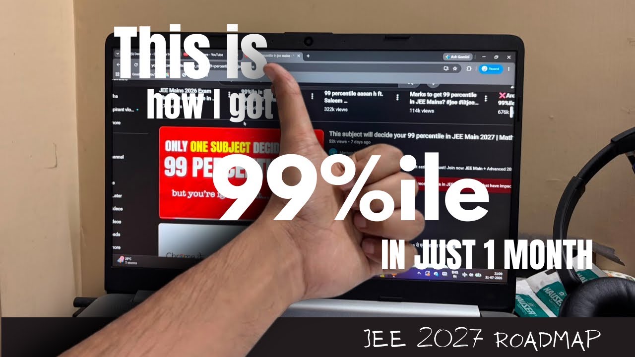 IF I can do it in 1 month (99%ile), why can&rsquo;t you in 5 months? 😈🙏🏻 | JEE 2027 Strategy #jee #jee2027