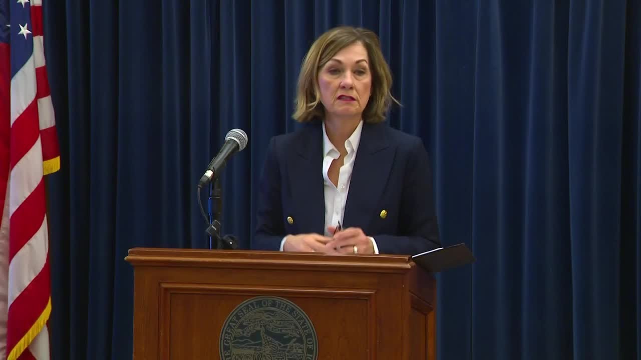 FULL NEWS CONFERENCE: Gov. Reynolds 'heartbroken' over Iowa soldiers' deaths