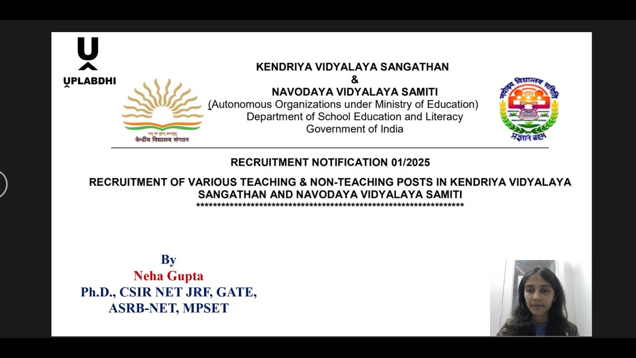 KVS & NVS Recruitment 2025 | 14000 Post | Teaching  & Non-Teaching | 10th to Post- graduate | Exam