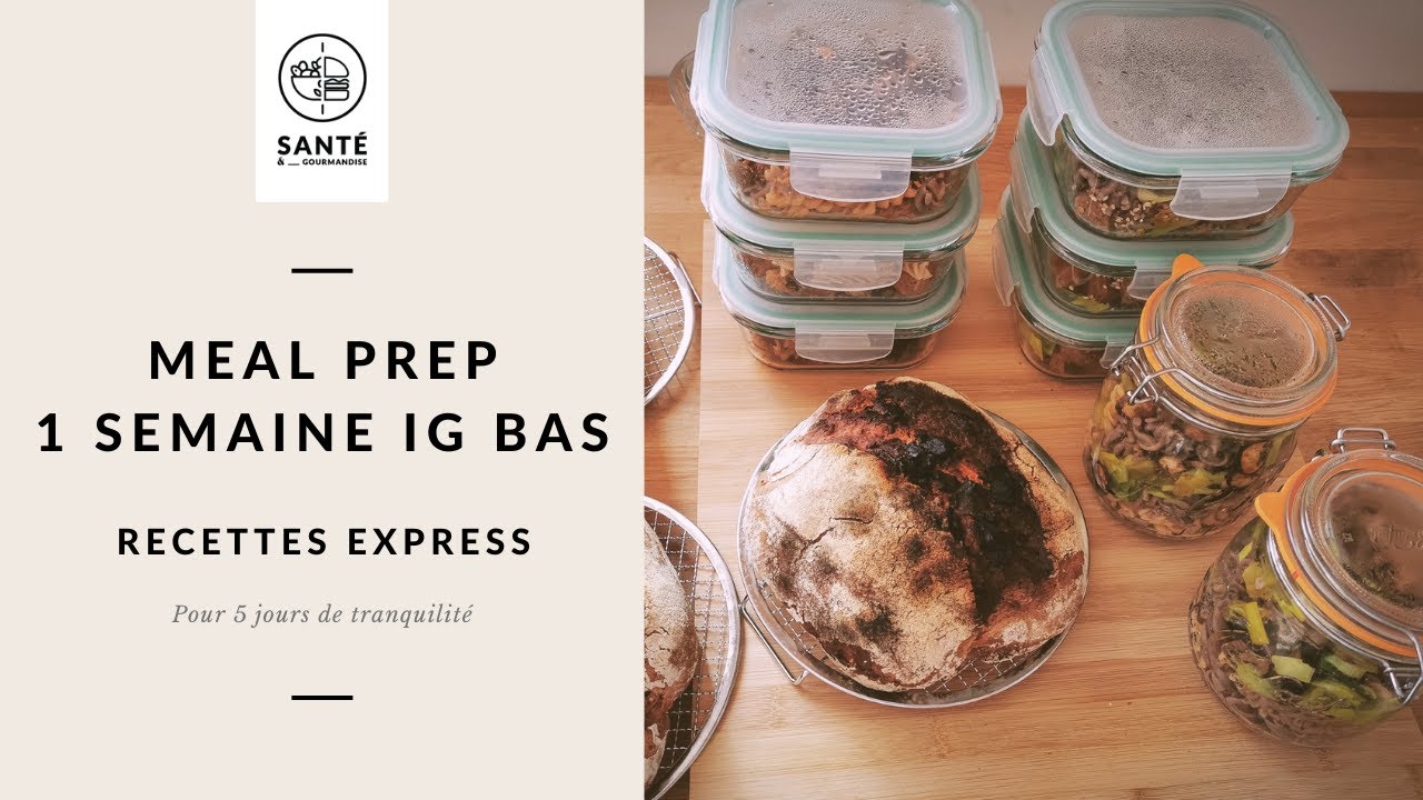 1 Semaine de Recettes Express IG Bas : Meal Prep Vegan & Sain pour Toute la Semaine