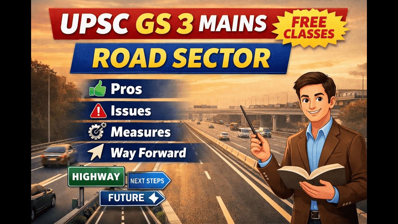 |UPSC GS 3 MAINS FREE CLASSES| ROAD SECTOR |