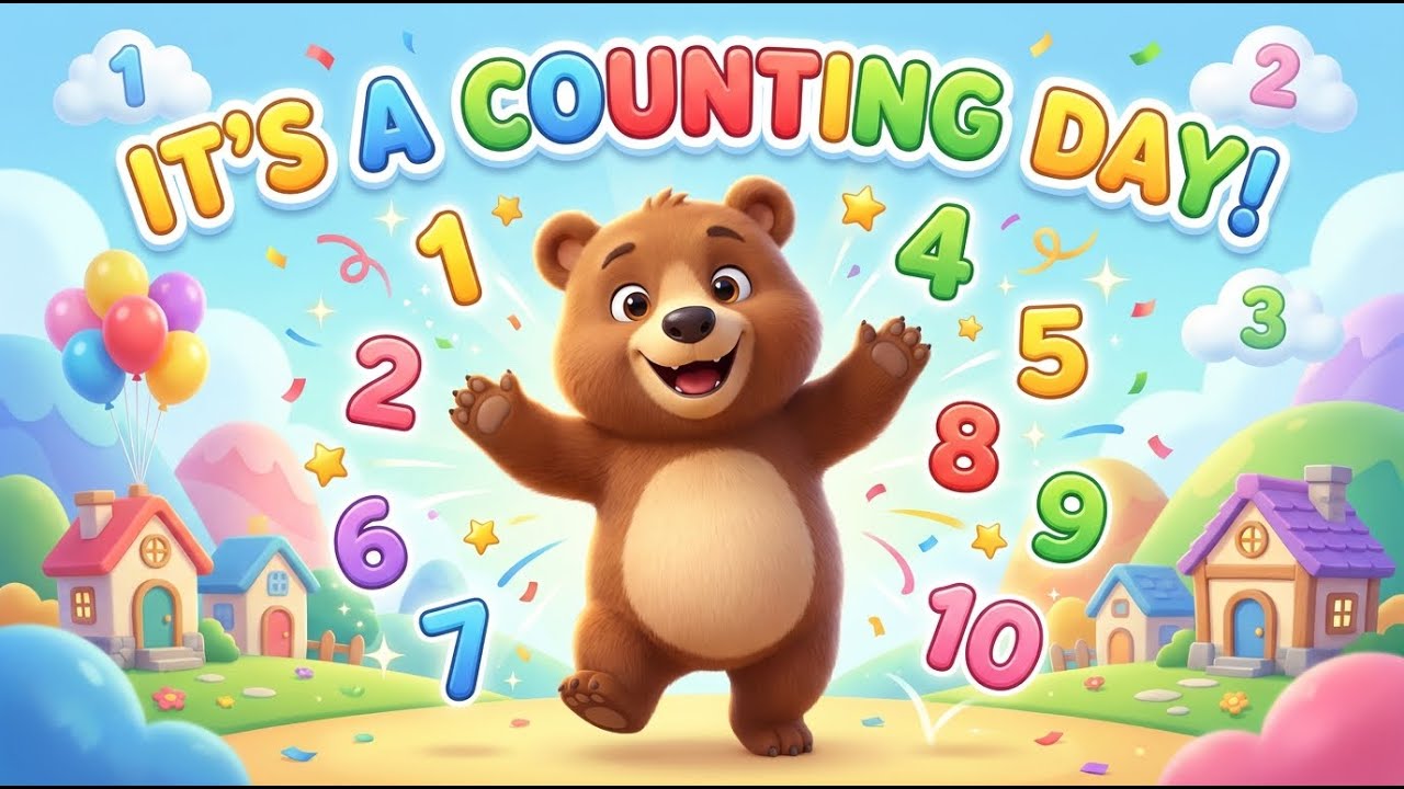 Backward Counting Song 10 to 1 🎶 | It’s a Counting Day! | Fun Numbers Song for Kids