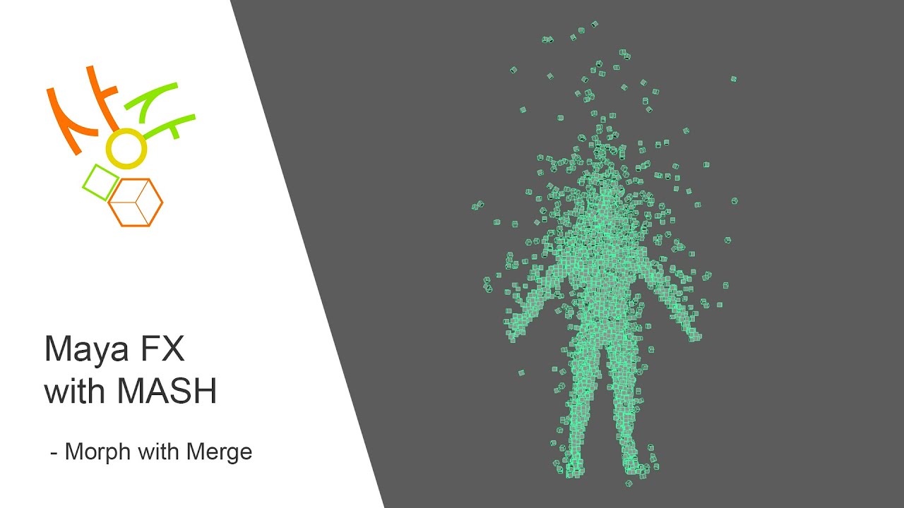 Maya FX with MASH - Morph with Merge