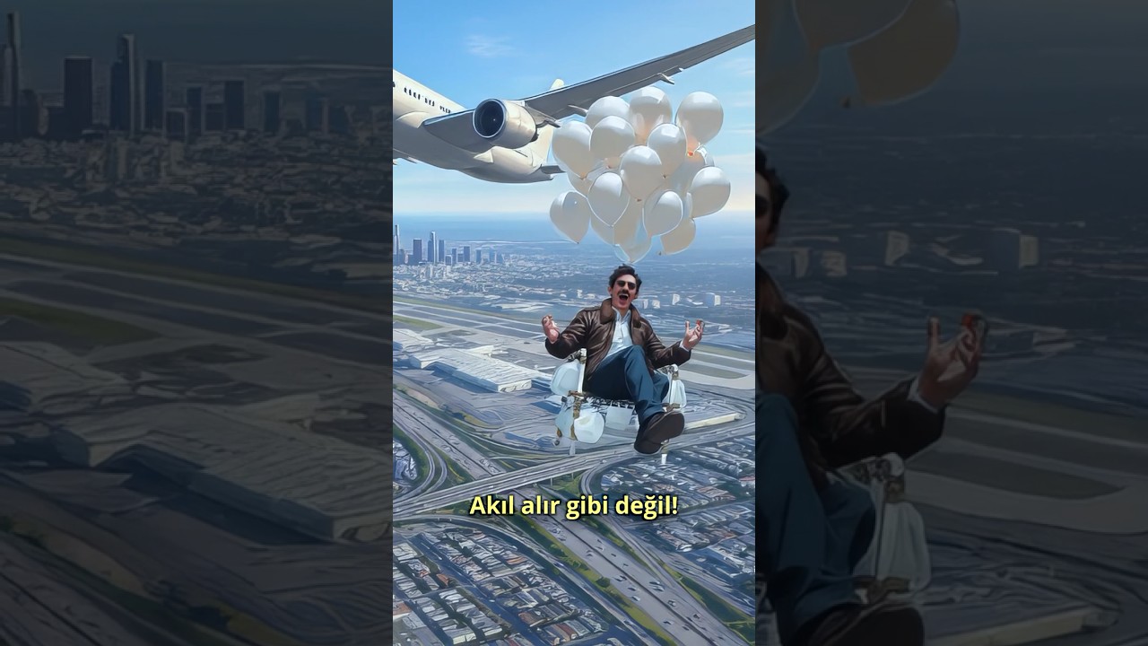 Sandalyeye Balon Bağladı, 4500 Metreye U&ccedil;tu!