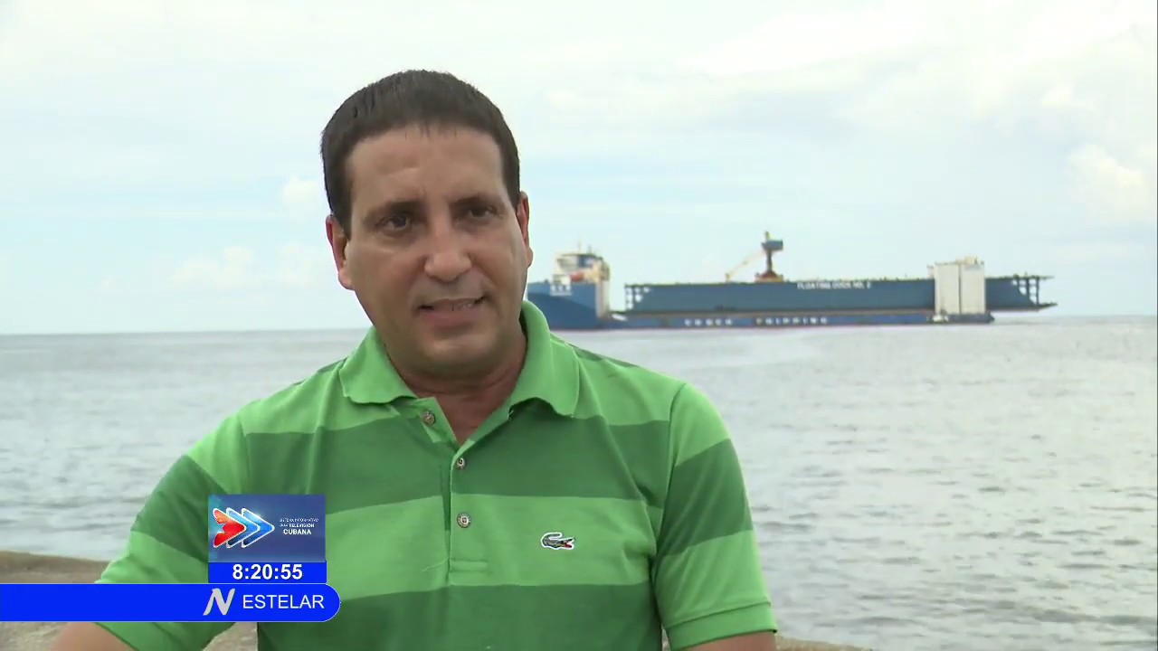 Cuba: Llega a puerto Dique Flotante construido en China
