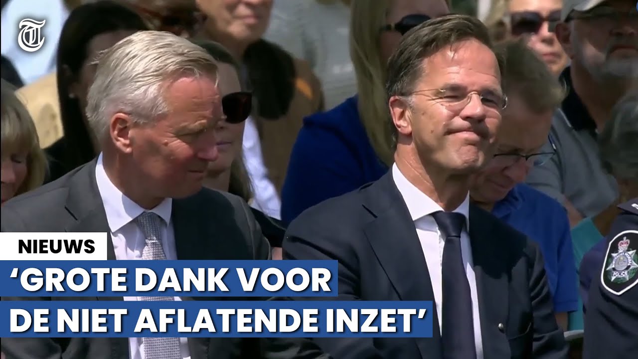 Applaus voor geëmotioneerde Rutte bij herdenking MH17
