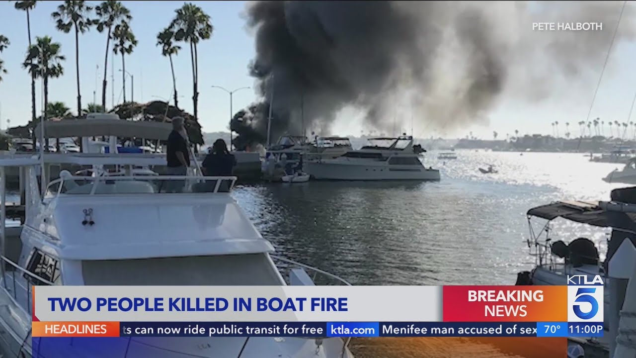 2 killed, 3 critically injured in Long Beach boat fire