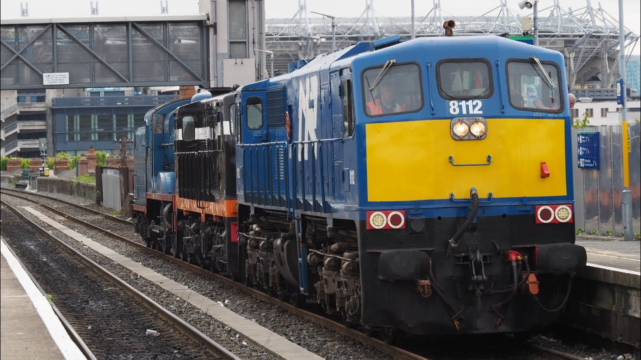 (Rare) NI 112 pulling B141 & No. 85 Merlin from Connolly to Inchicore - Drumcondra station 5/5/22