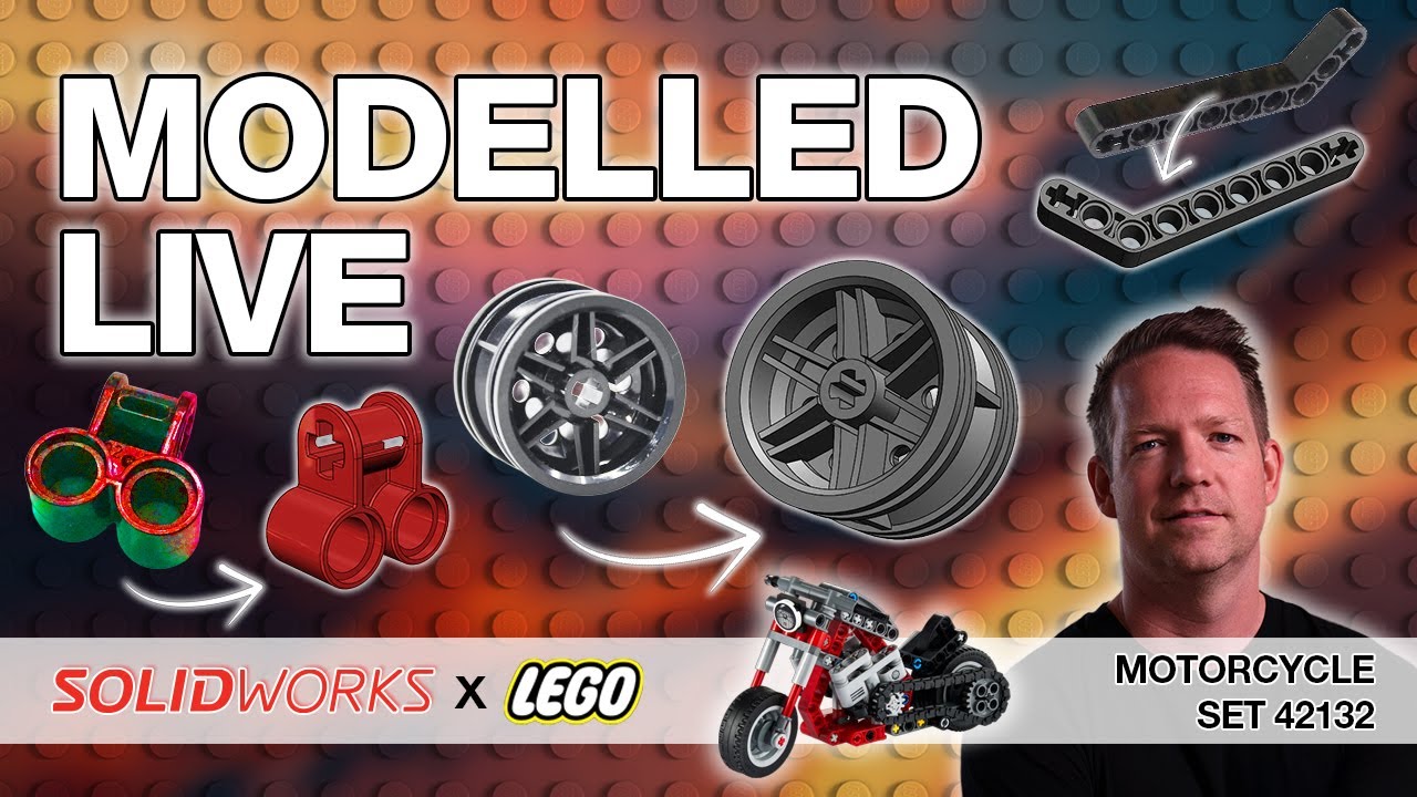 SolidWorks LIVE: Modelling a LEGO Motorcycle