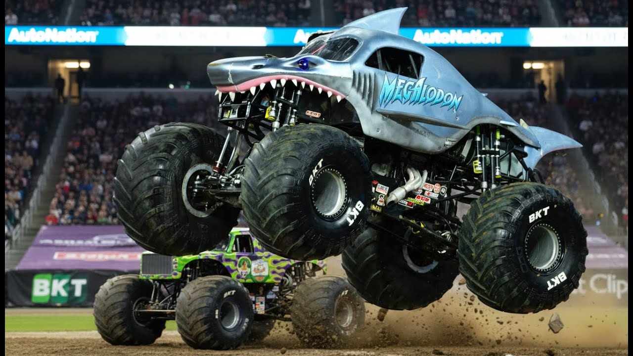 Megalodon Monster Truck: From Ocean Predator to Monster Jam CHAMPION | Complete History & Stunts