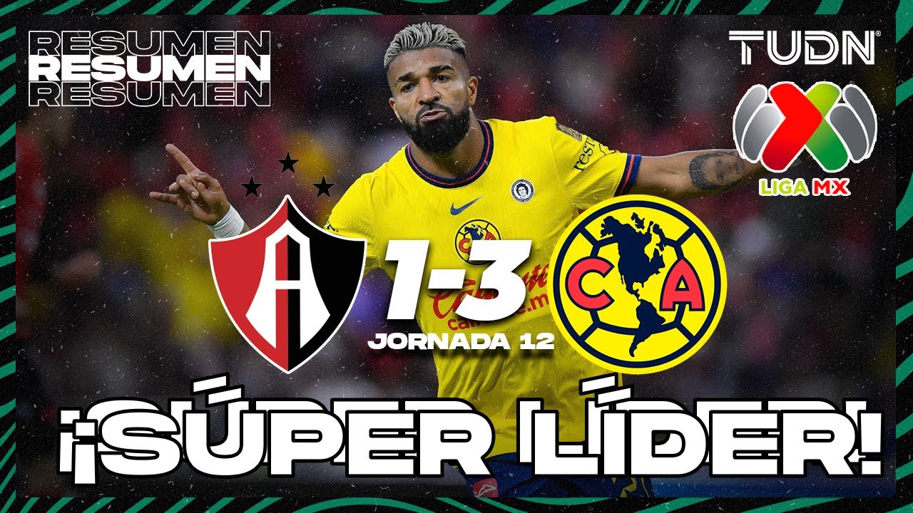 Resumen y goles | Atlas 1-3 América | Liga Mx - CL2025 J12 | TUDN