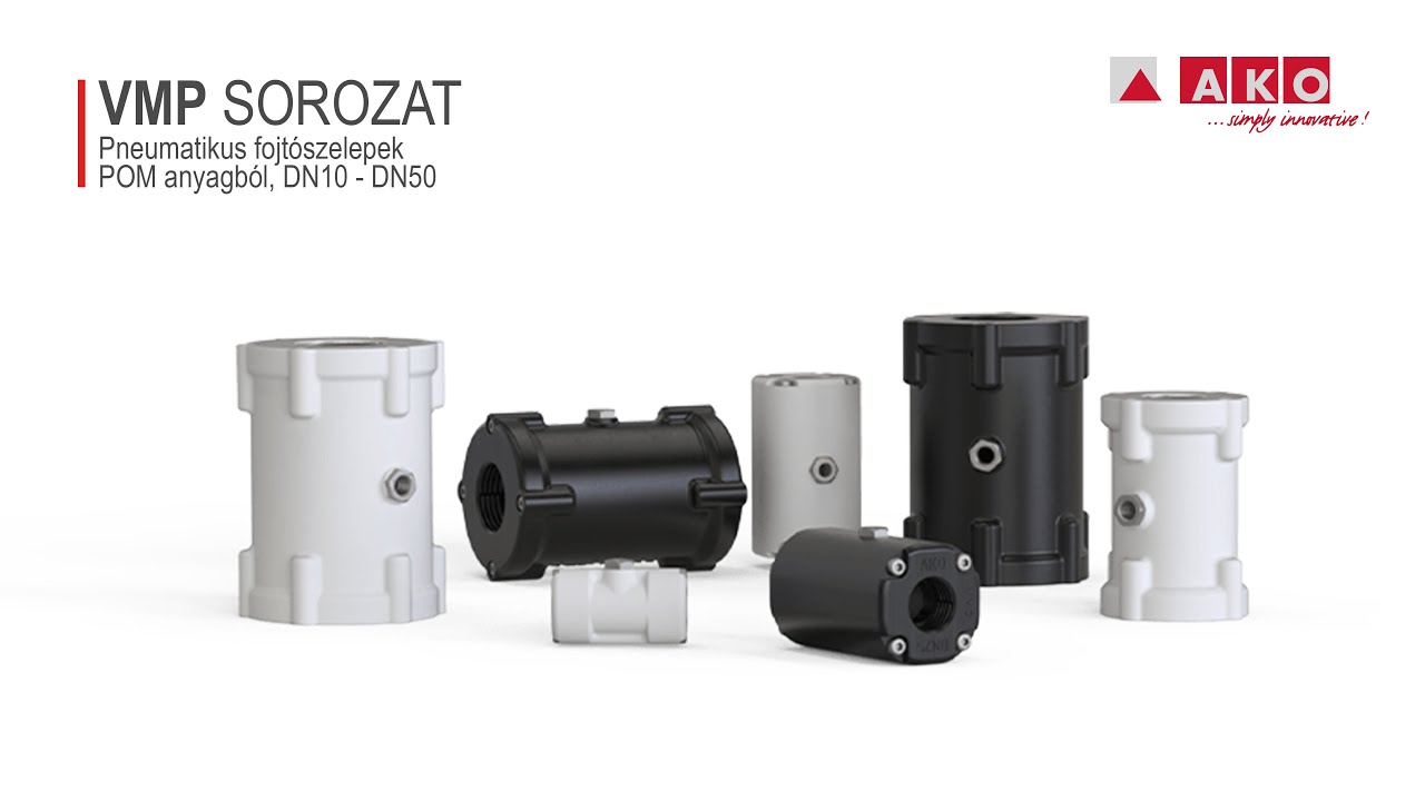 Súlycsökkentett POM kivitelű szorítószelepek (VMP sorozat)